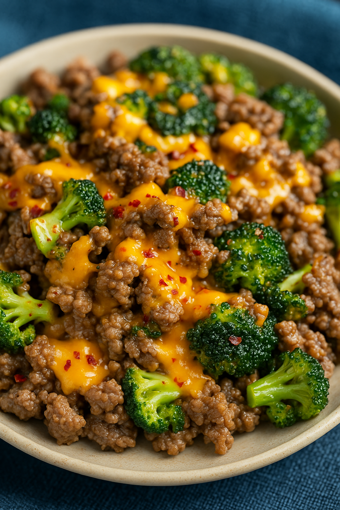hamburger broccoli skillet recipe