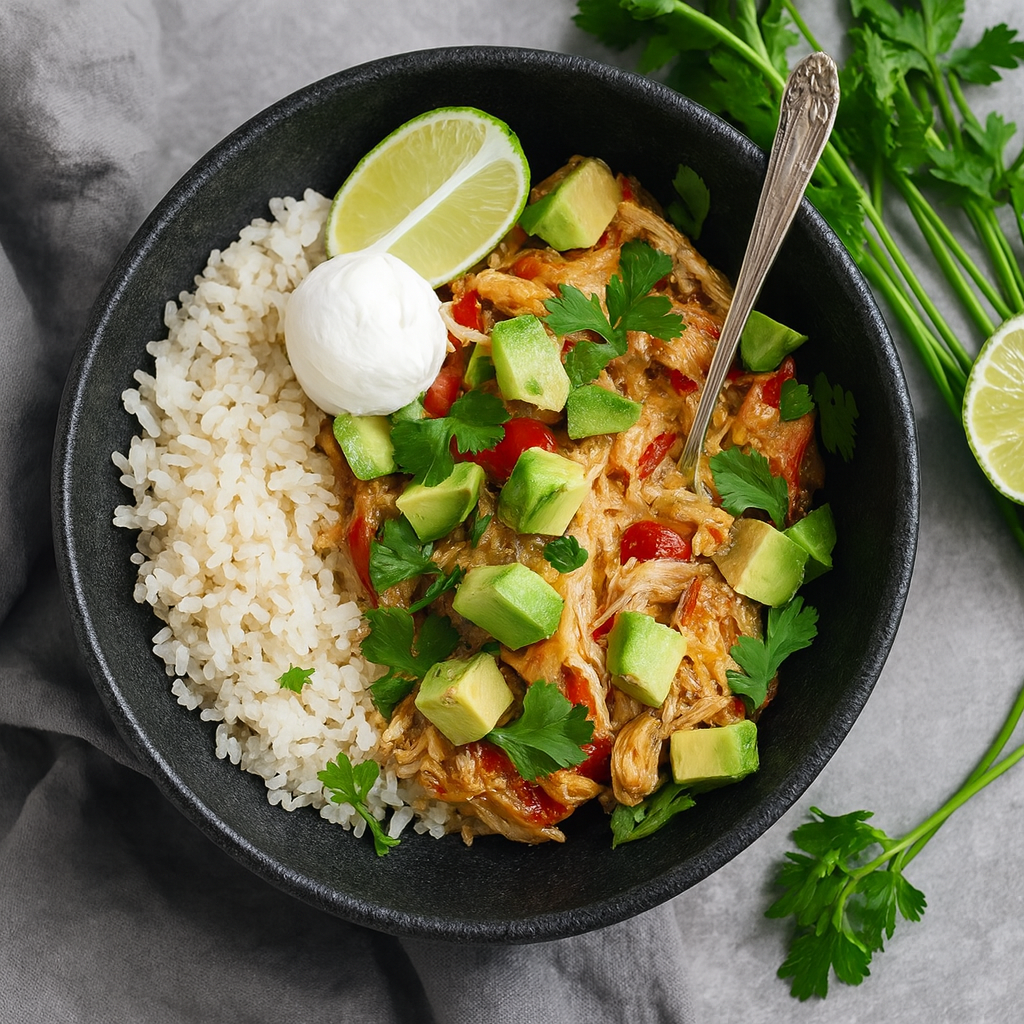 crock pot chicken fajita bowls
