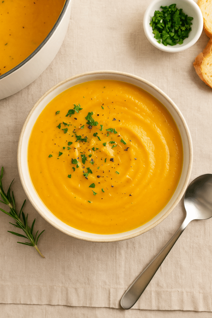 bowl of butternut squash soup