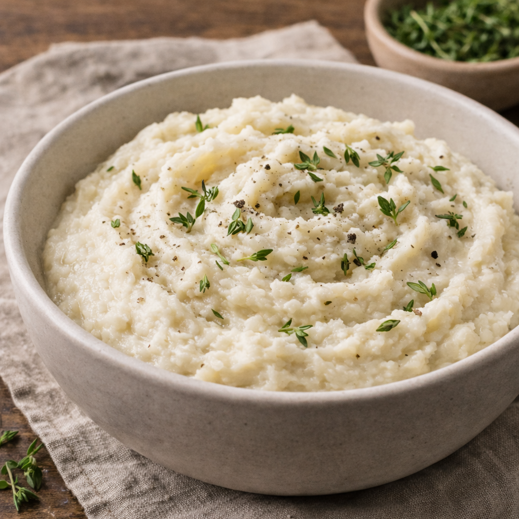 savory mashed cauliflower