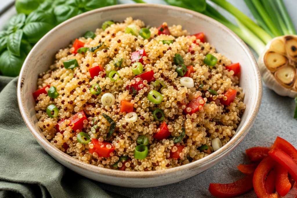 garlic and herb quinoa side dish recipe