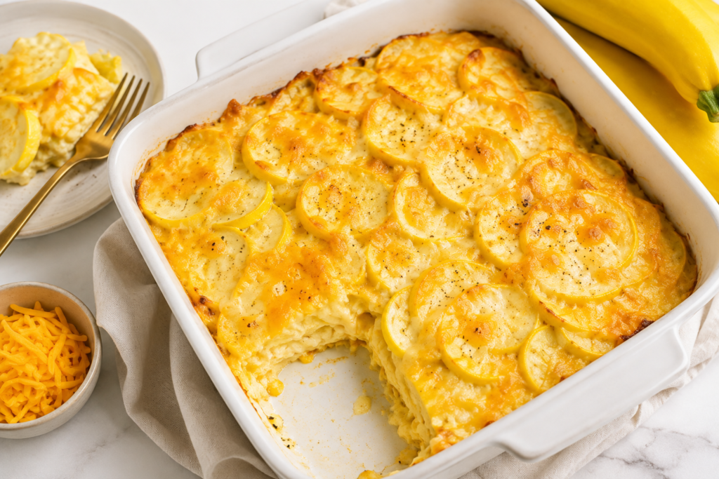 high protein yellow squash casserole