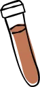 Infographic of a vial to show a blood sample that hormone specialists would take